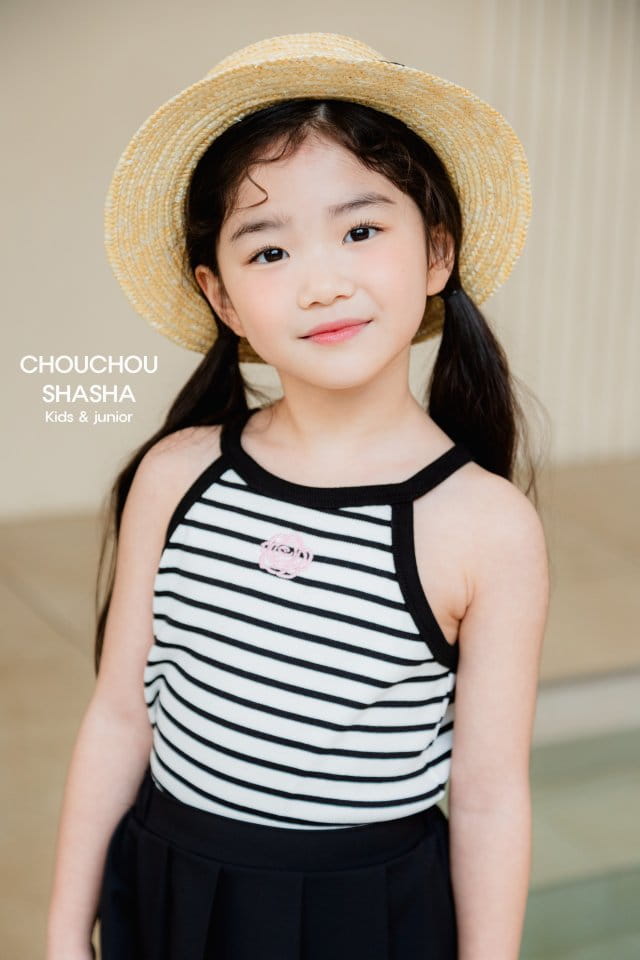 Chouchou Shasha - Korean Children Fashion - #childrensboutique - Rose Sleeveless Tee - 7