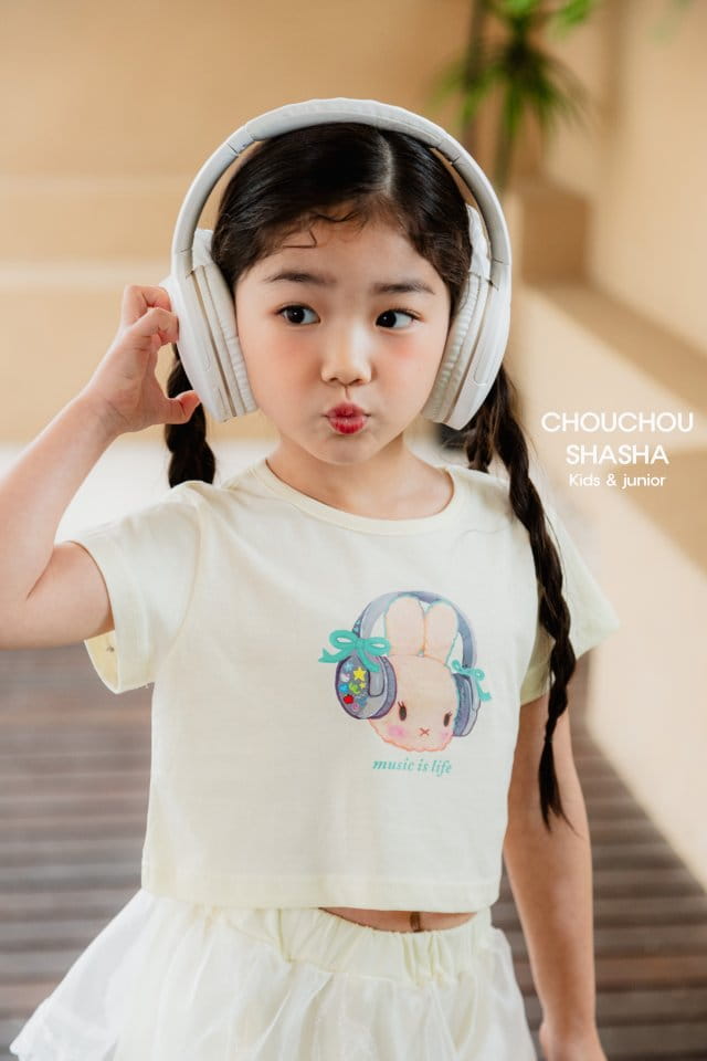 Chouchou Shasha - Korean Children Fashion - #fashionkids - Music Rabbit Crop Tee - 7