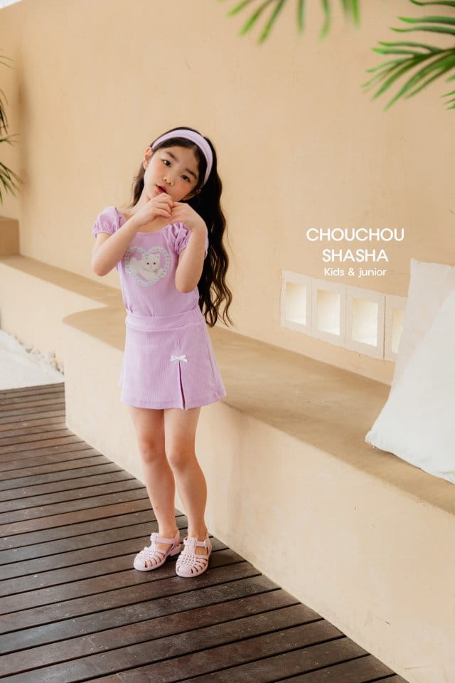 Chouchou Shasha - Korean Children Fashion - #kidsshorts - Uie Skirt Leggings - 7