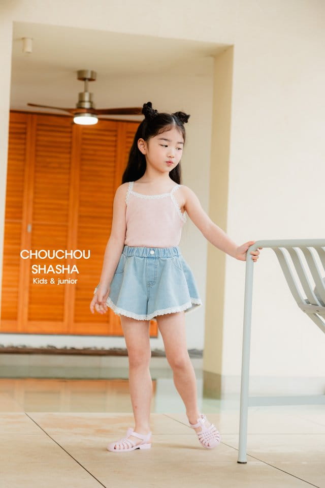 Chouchou Shasha - Korean Children Fashion - #kidsshorts - Heart Sleevless Tee - 3