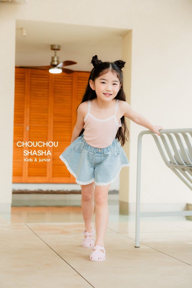 Chouchou Shasha - Korean Children Fashion - #kidsshorts - Heart Sleevless Tee - 4