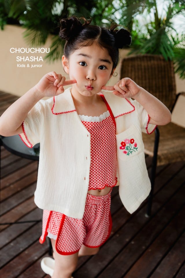Chouchou Shasha - Korean Children Fashion - #kidsstore - Summer Embroidery Shirt - 2