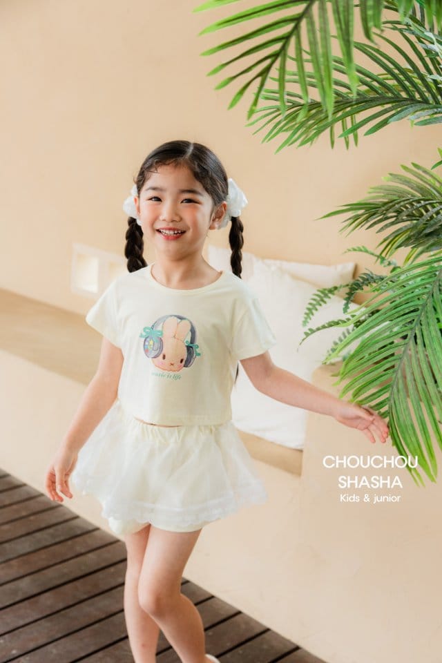 Chouchou Shasha - Korean Children Fashion - #kidzfashiontrend - Music Rabbit Crop Tee - 10
