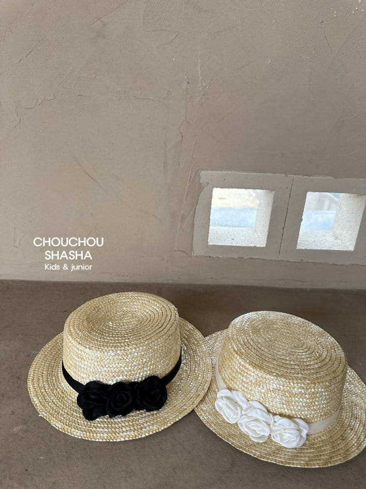 Chouchou Shasha - Korean Children Fashion - #littlefashionista - Rose Straw Hat