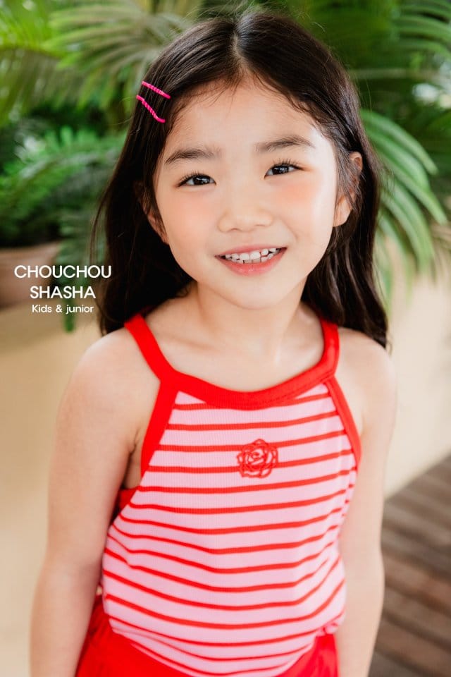 Chouchou Shasha - Korean Children Fashion - #magicofchildhood - Rose Sleeveless Tee - 2