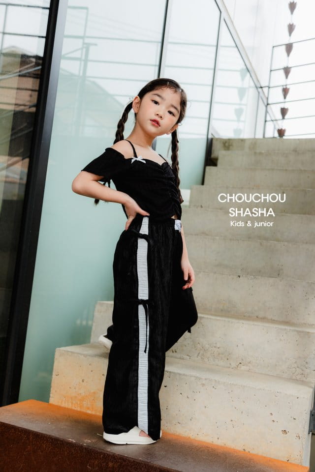 Chouchou Shasha - Korean Children Fashion - #minifashionista - Ribbon Off Shoulder Tee - 11
