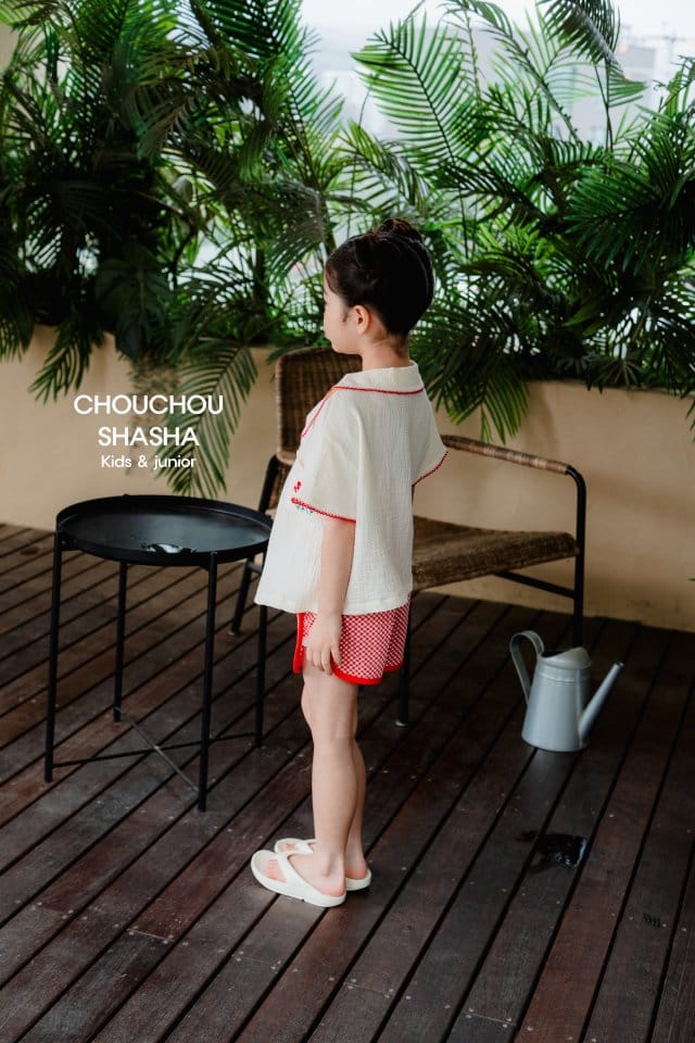 Chouchou Shasha - Korean Children Fashion - #minifashionista - Summer Embroidery Shirt - 7