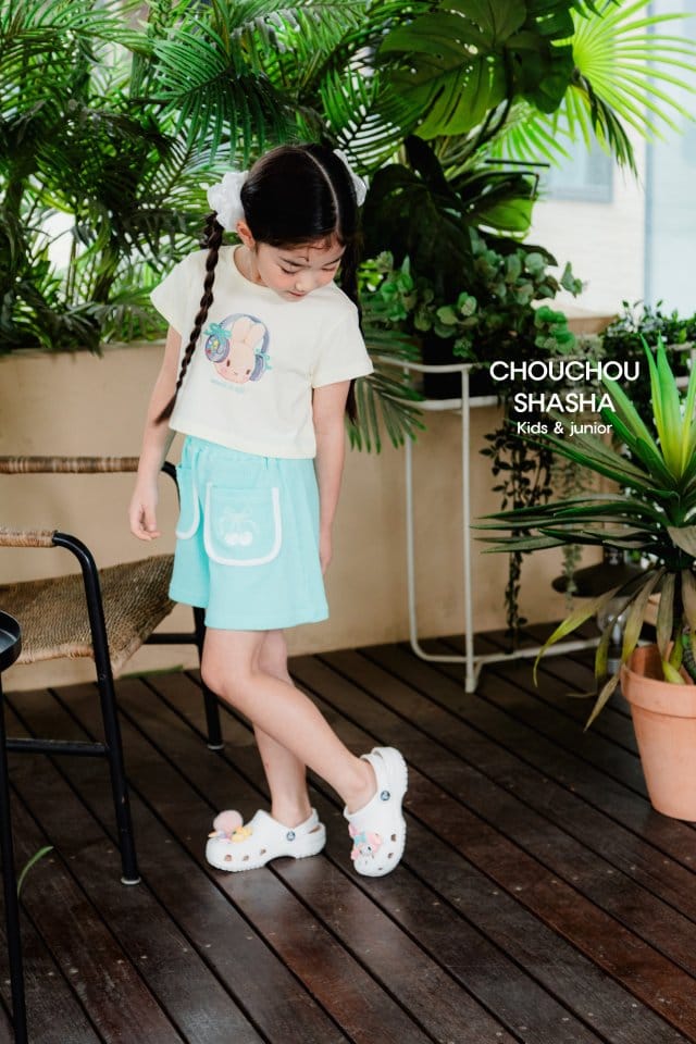 Chouchou Shasha - Korean Children Fashion - #prettylittlegirls - Cherry Embroidery Pants - 7