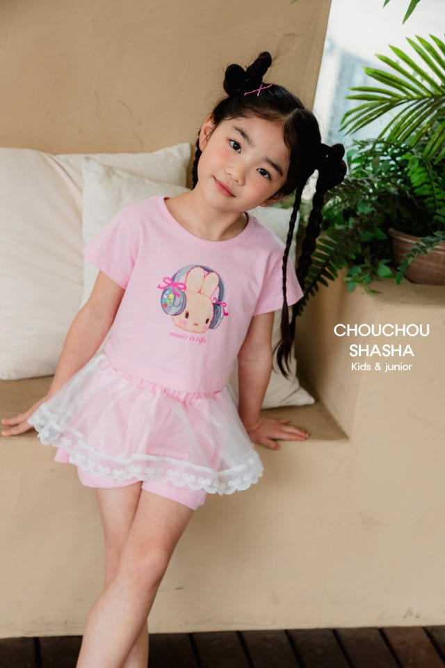 Chouchou Shasha - Korean Children Fashion - #prettylittlegirls - Music Rabbit Crop Tee