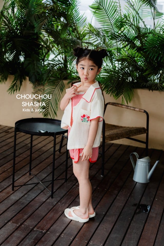 Chouchou Shasha - Korean Children Fashion - #todddlerfashion - Summer Embroidery Shirt - 9