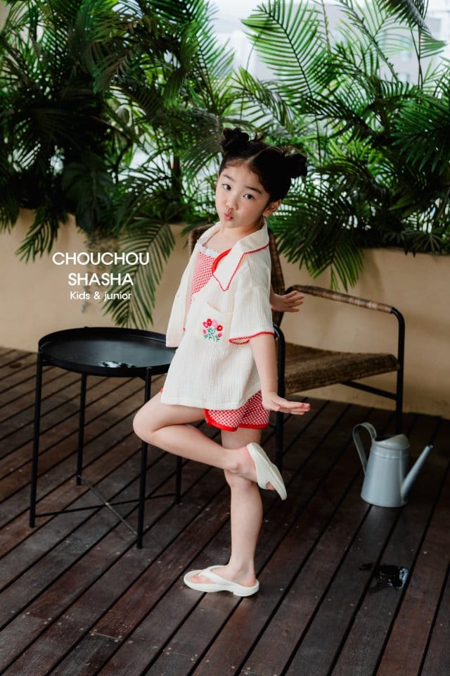 Chouchou Shasha - Korean Children Fashion - #toddlerclothing - Summer Embroidery Shirt - 10