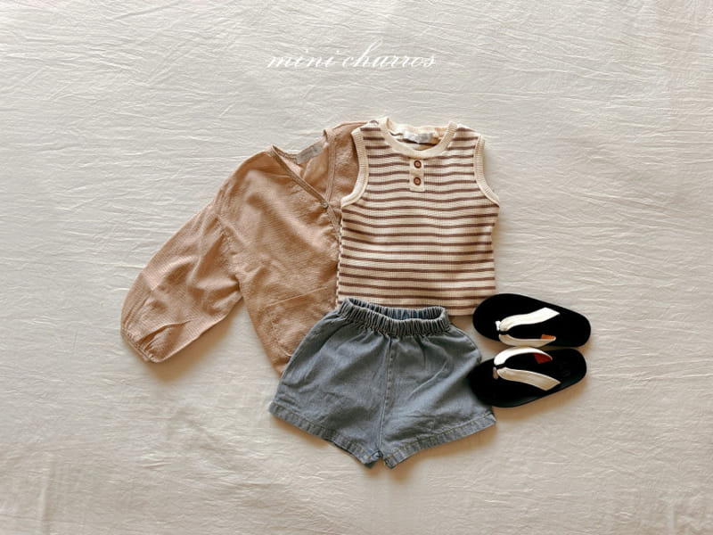 Churros - Korean Children Fashion - #Kfashion4kids - St Waffle Button Tee - 5