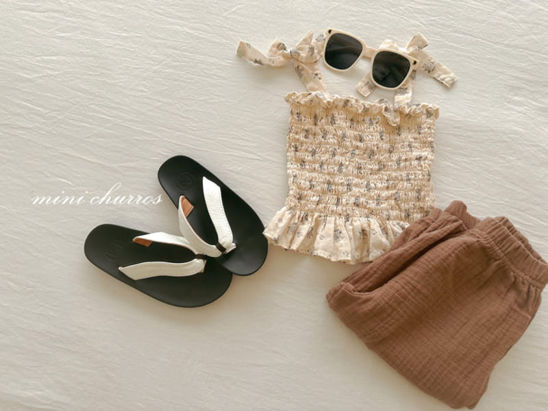 Churros - Korean Children Fashion - #kidzfashiontrend - Flower Smoke Top - 4