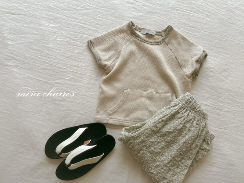 Churros - Korean Children Fashion - #childofig - Waffle Pocket Tee - 3