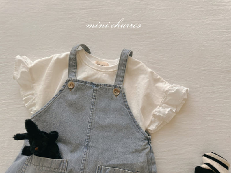 Churros - Korean Children Fashion - #childofig - Denim Overalls - 8