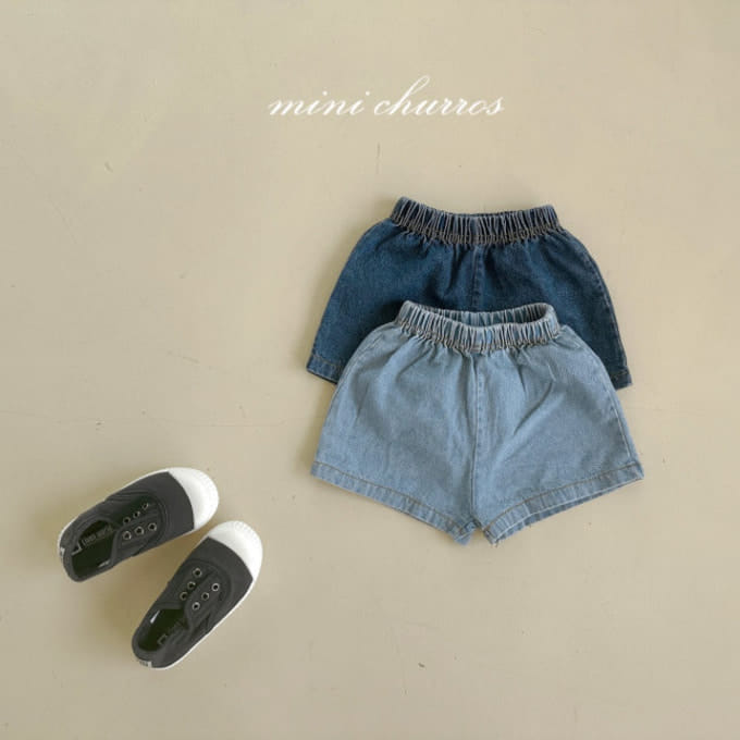 Churros - Korean Children Fashion - #discoveringself - Denim Mini Shorts