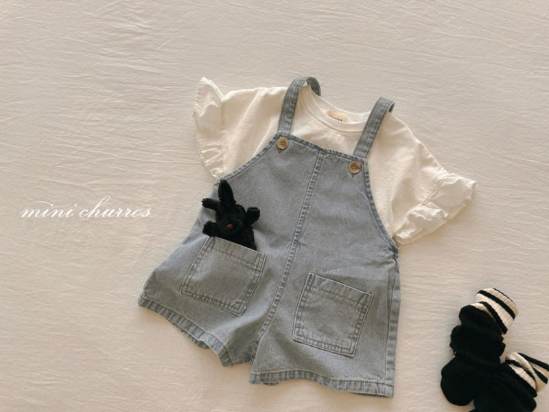 Churros - Korean Children Fashion - #discoveringself - Denim Overalls - 11