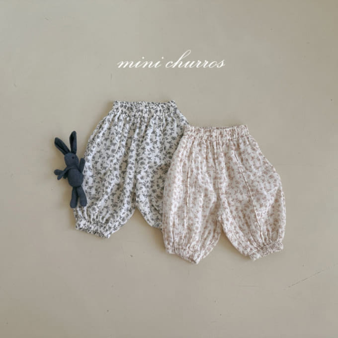 Churros - Korean Children Fashion - #kidsshorts - Floral Pintuck Pants