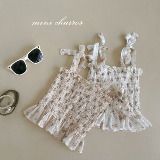 Churros - Korean Children Fashion - #kidsshorts - Flower Smoke Top
