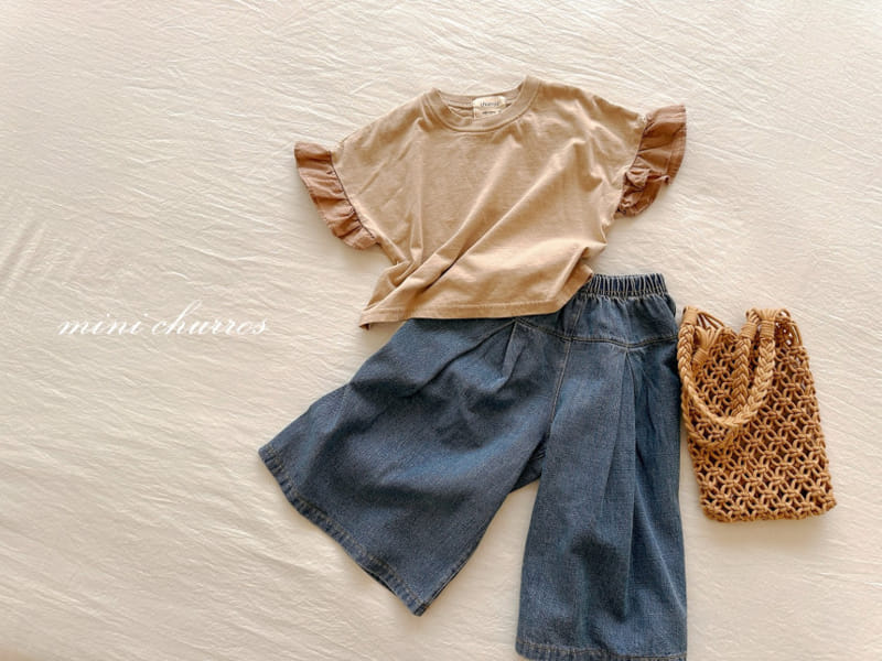 Churros - Korean Children Fashion - #kidsstore - Wide Denim Pants - 7