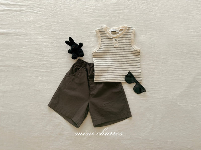 Churros - Korean Children Fashion - #kidsstore - St Waffle Button Tee - 3