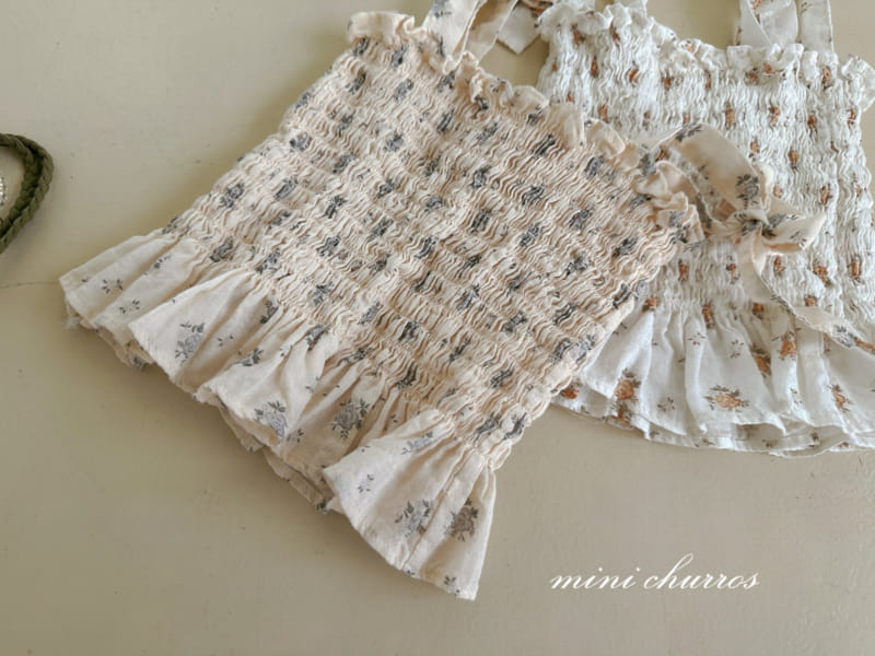 Churros - Korean Children Fashion - #kidsstore - Flower Smoke Top - 2