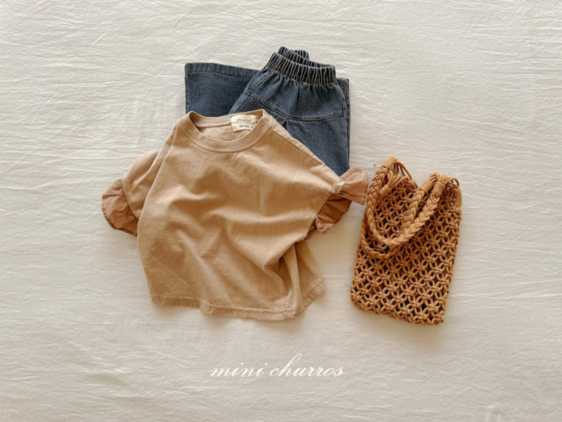 Churros - Korean Children Fashion - #kidzfashiontrend - Wide Denim Pants - 8