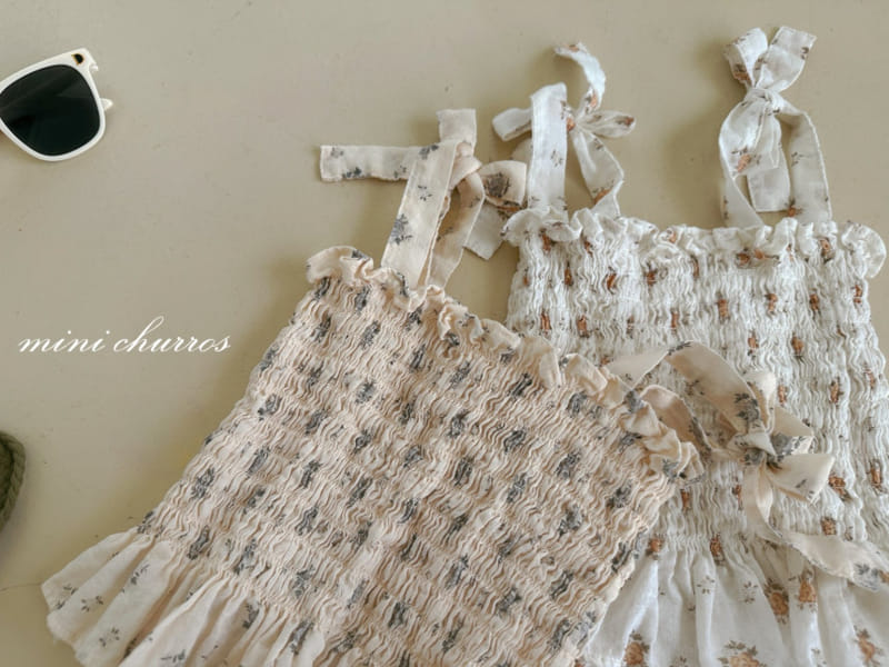 Churros - Korean Children Fashion - #kidzfashiontrend - Flower Smoke Top - 3