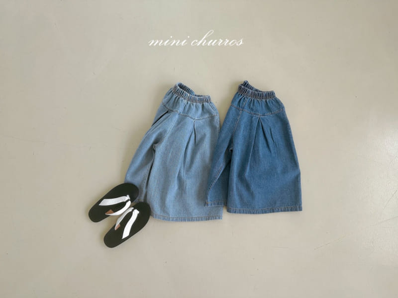 Churros - Korean Children Fashion - #littlefashionista - Wide Denim Pants - 10