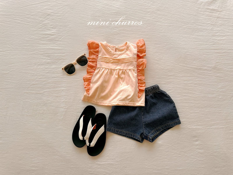 Churros - Korean Children Fashion - #littlefashionista - Denim Mini Shorts - 7