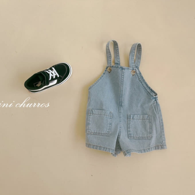Churros - Korean Children Fashion - #littlefashionista - Denim Overalls