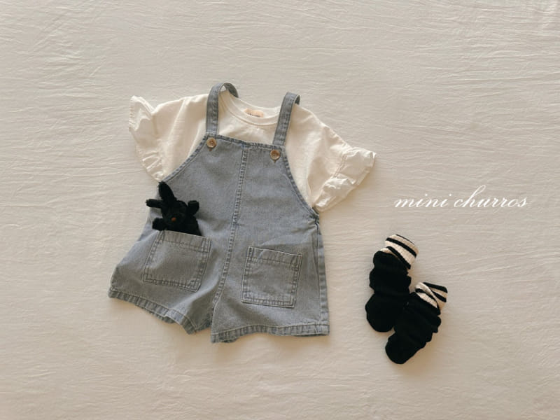 Churros - Korean Children Fashion - #magicofchildhood - Denim Overalls - 2