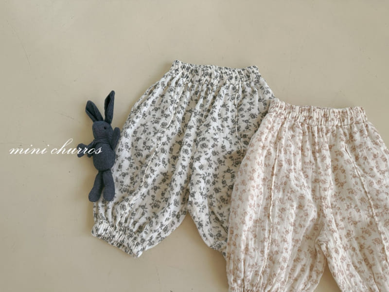 Churros - Korean Children Fashion - #minifashionista - Floral Pintuck Pants - 7