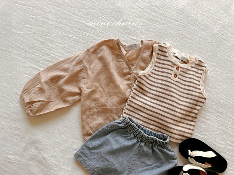 Churros - Korean Children Fashion - #minifashionista - St Waffle Button Tee - 8