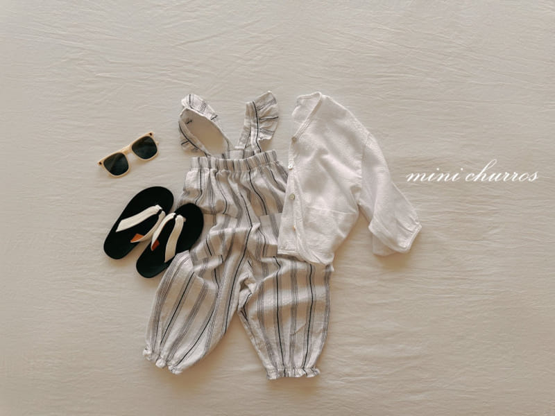 Churros - Korean Children Fashion - #minifashionista - Marry Shirring Jumpsuit - 8