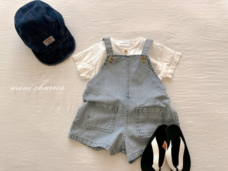 Churros - Korean Children Fashion - #todddlerfashion - Denim Overalls - 5