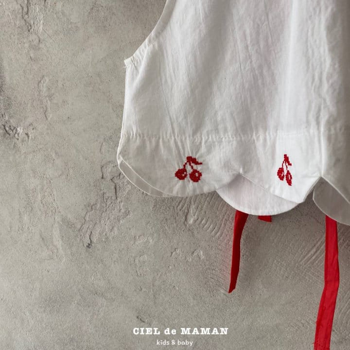 Ciel De Maman - Korean Baby Fashion - #babyboutiqueclothing - Cherry Top Bottom Set - 4