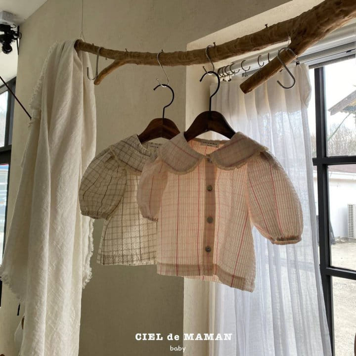 Ciel De Maman - Korean Baby Fashion - #onlinebabyboutique - Seersucker Blouse