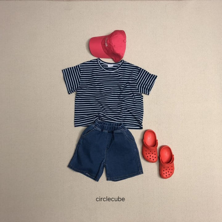 Circle Cube - Korean Children Fashion - #littlefashionista - Indigo ST Tee - 4