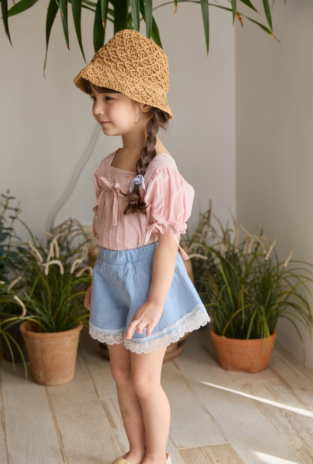 Coco Rabbit - Korean Children Fashion - #stylishchildhood - Ribbon Square Blouse - 4
