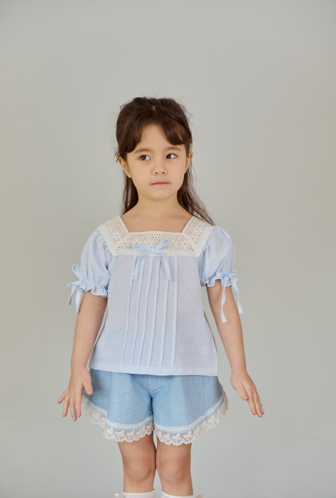 Coco Rabbit - Korean Children Fashion - #kidsstore - Ribbon Square Blouse - 10