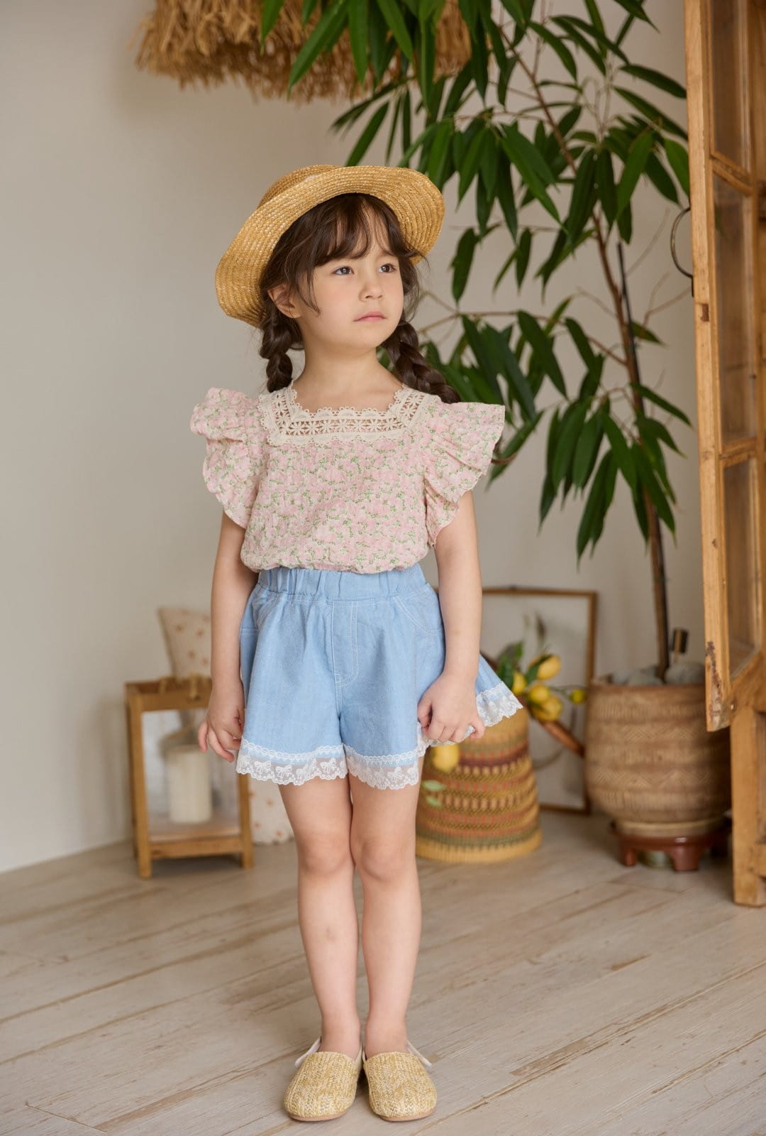 Coco Rabbit - Korean Children Fashion - #kidzfashiontrend - Flower Frill Square Blouse - 3