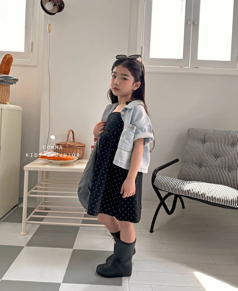 Comma - Korean Children Fashion - #Kfashion4kids - L Denim Crop Shirt - 11