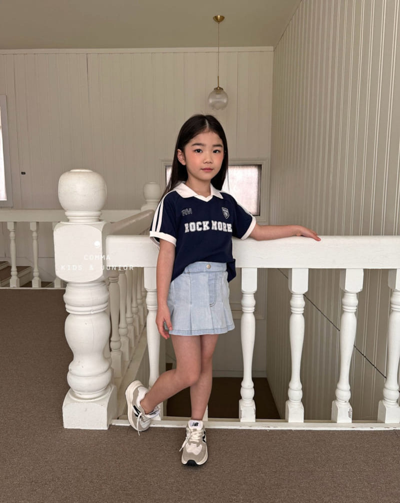 Comma - Korean Children Fashion - #prettylittlegirls - Collar Two Line Tee - 4