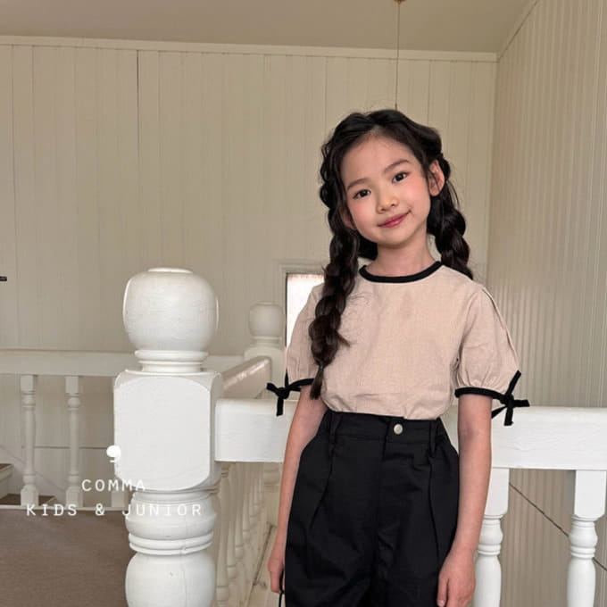 Comma - Korean Children Fashion - #childofig - Color Ribbon Blouse
