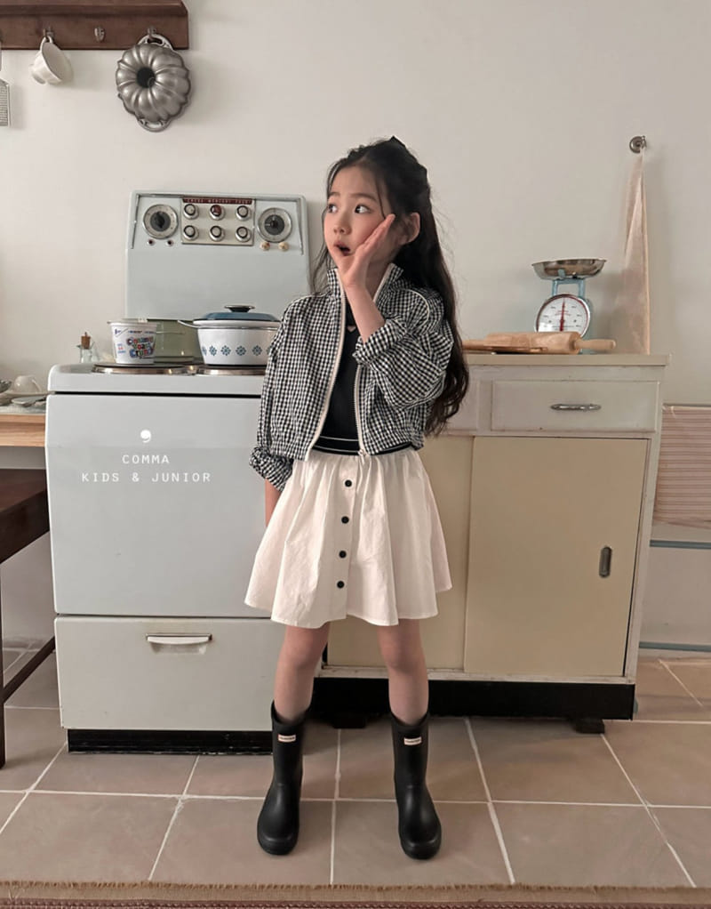 Comma - Korean Children Fashion - #childrensboutique - Button Skirt - 10
