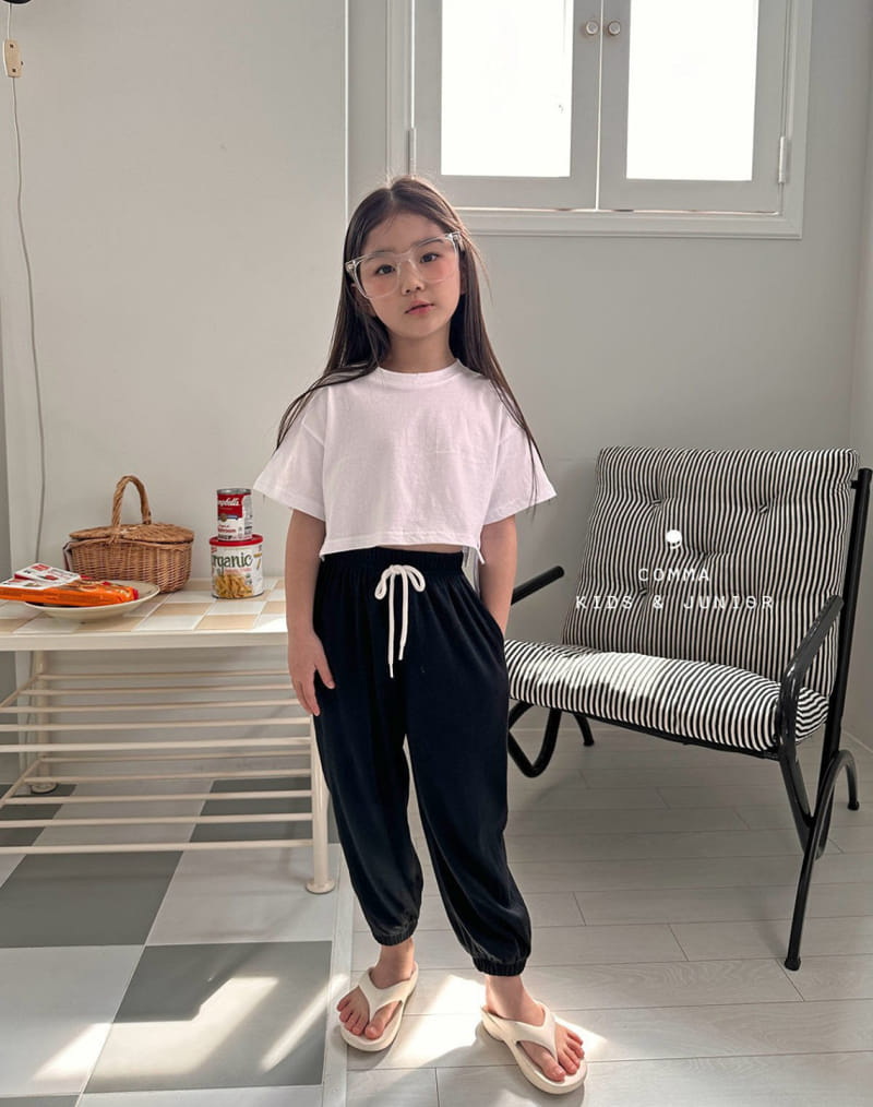 Comma - Korean Children Fashion - #childrensboutique - Slit Crop Tee - 10