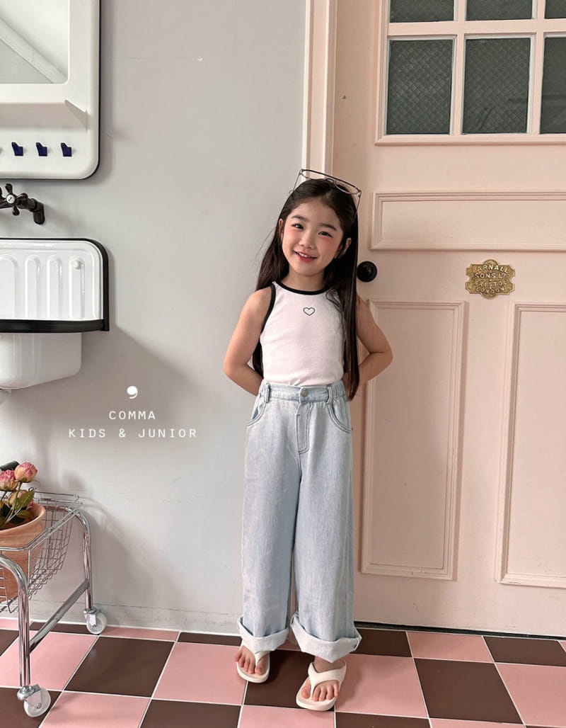 Comma - Korean Children Fashion - #childrensboutique - Heart Sleeveless Tee - 7