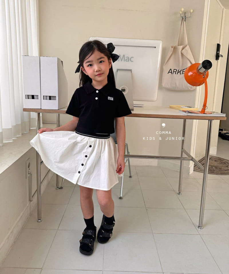Comma - Korean Children Fashion - #designkidswear - Button Skirt - 11