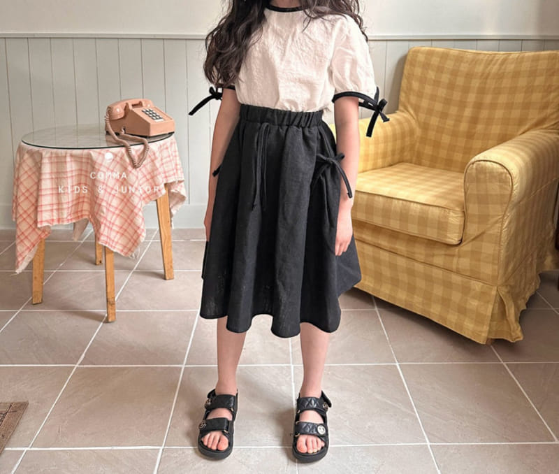 Comma - Korean Children Fashion - #designkidswear - Shirring Ribbon Skirt - 2
